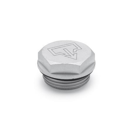 Otto Ganter Threaded Plug Aluminum Resistant up to 180° C Blank, GN 742